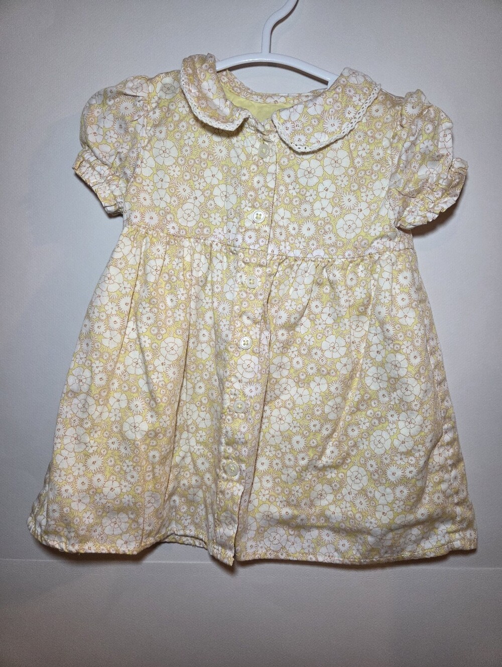 Amazon Essentials X Sofia Grainge Cotton Yellow Floral Dress 6-9m